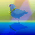 99px.ru аватар Танцующий голубь в очках и золотой цепочкой с буквой D, by TheCuriousFool