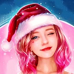 99px.ru аватар Подмигивающая девушка в колпаке Санты