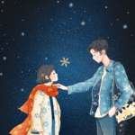 99px.ru аватар Девочка с парнем стоят на фоне ночного неба