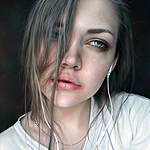 99px.ru аватар Девушка слушает музыку, by Elena Sai
