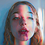 99px.ru аватар Девушка с радужными бликами на лице, by Elena Sai