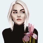 99px.ru аватар Белокурая Masha / Маша с ирисом, by Alina Stepanenko