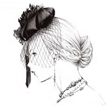 99px.ru аватар Девушка в шляпке с вуалью в профиль