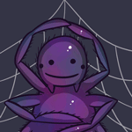 99px.ru аватар Смеющийся фиолетовый паучок, by Nieniechu
