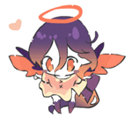 Аватар Чибик ангел на белом фоне, by CuteNikeChan