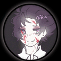 99px.ru аватар Парень с фиолетовыми глазами, белоснежной кожей, с кровью на лице, подмигивает улыбаясь, by CuteNikeChan