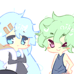 Аватар Два чибики на белом фоне, by CuteNikeChan