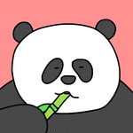 99px.ru аватар Панда грызет бамбук, иллюстратор hororoworld