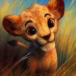 99px.ru аватар Львенок Simba в траве, by Wreckham