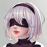 Аватар YoRHa №2 тип B с черной повязкой на глазах из игры NieR: Automata