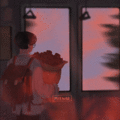 99px.ru аватар Парень с букетом роз стоит и смотрит в окно электрички