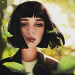 99px.ru аватар Девушка за листвой, by AllaD8