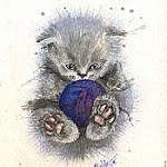 99px.ru аватар Котенок с клубком ниток