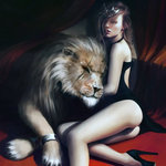 99px.ru аватар Девушка сидит с раненым львом
