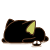 99px.ru аватар Черный котенок пытается подняться, но у него не получается