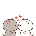 99px.ru аватар Белый и серый котята целуются