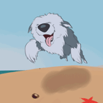 Аватар Sheep dog бежит по пляжу, by flaerty
