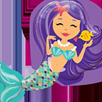 99px.ru аватар Девушка-русалка с длинными волосами с рыбкой в руке