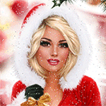 99px.ru аватар Блондинка в новогодней одежде