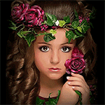 99px.ru аватар Девочка с цветами в длинных волосах