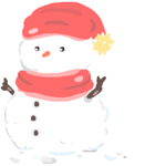 99px.ru аватар Свинка выглядывает из-за снеговика