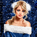 99px.ru аватар Блондинка-снегурочка на фоне падающего снега