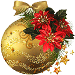 99px.ru аватар Новогодний шар с цветочками, by KmyGraphic