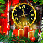 99px.ru аватар Часы на фоне зажженных свечей и еловых веток