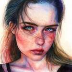 99px.ru аватар Девушка с серьезным взглядом, by Artilin
