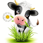 99px.ru аватар Корова с ромашкой