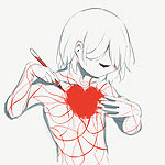 99px.ru аватар Мальчик рисует сердце и вены, by avogado6