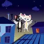 99px.ru аватар Два котенка парят над крышами домов