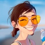 99px.ru аватар Улыбающаяся девочка в солнцезащитных очках
