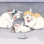 99px.ru аватар Две шокированных кошки, так как кошечка Чии / Chi из аниме Милый дом Чии / Chis Sweet Home съела их еду