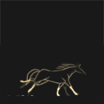 99px.ru аватар Скачущий конь на черном фоне, by maskman626