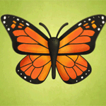 99px.ru аватар Бабочка на зеленом фоне, by KellerAC