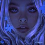 99px.ru аватар Девочка с цветами на волосах, by Ruby Caurlette