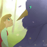 Аватар Девушка обнимает птицу, by LeffiesArt