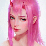 Аватар Zero Two / Зеро Ту из аниме Darling in the FranXX / Милый во Франксе, by kezui