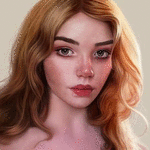 Аватар Девушка с длинными волосами, by kezui