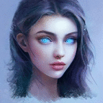 Аватар Девушка с голубыми глазами, by kezui