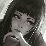 99px.ru аватар Черно - белый портрет девушки, by GUWEIZ