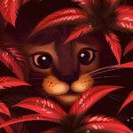 99px.ru аватар Спрятавшийся за листвой котик, автор Jessie Polfliet