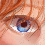 99px.ru аватар Голубой глаз рыжеволосой девушки, автор Findara