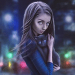 99px.ru аватар Девушка с кошкой на руках, by Lora-Vysotskaya