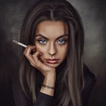 Аватар Девушка с сигаретой в руке, by Lora-Vysotskaya