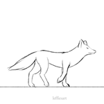 Аватар Черно-белый рисунок лисы, by LeffiesArt
