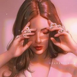 Аватар Девушка держит руки с ромашками на них у лица