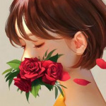 99px.ru аватар Девушка с розами у лица