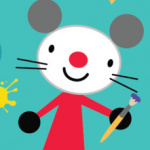 99px.ru аватар Нарисованная мышка с кисточкой в лапке